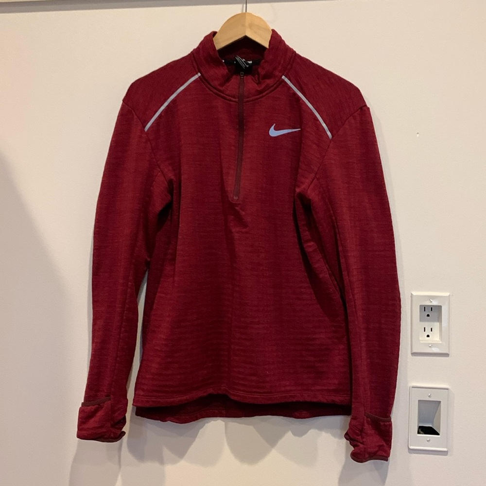 Men’s Nike red running layering long sleeve t shirt